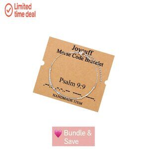 Stainless Steel Morse Code Bracelet Adjustable 7-8.5 Inch Unisex Gift